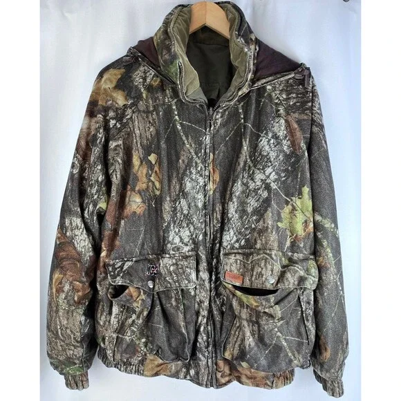 WOOLRICH Size Large Mens Reversible Realtree Camo Thermore Bomber Jacket - Picture 1 of 9